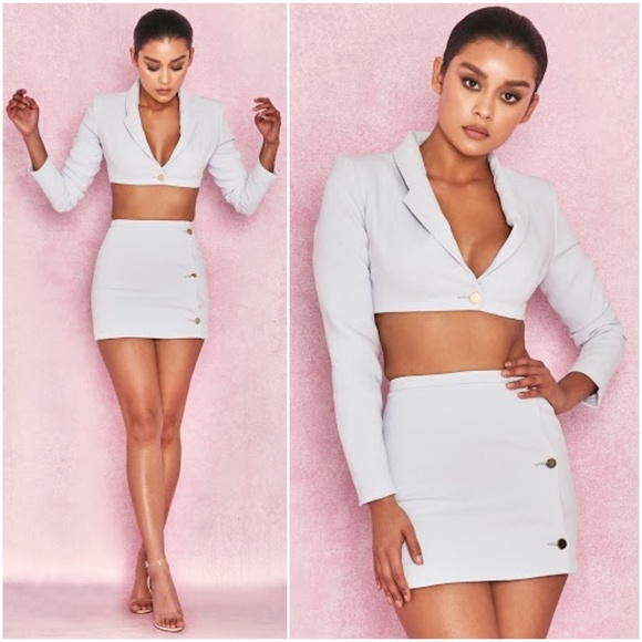 House of CB Rania Skirt Light Blue Size Small - Picture 8 of 8